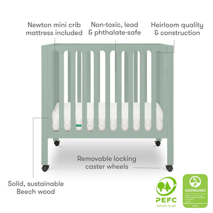 Newton Galileo Mini Crib with Newton Mattress