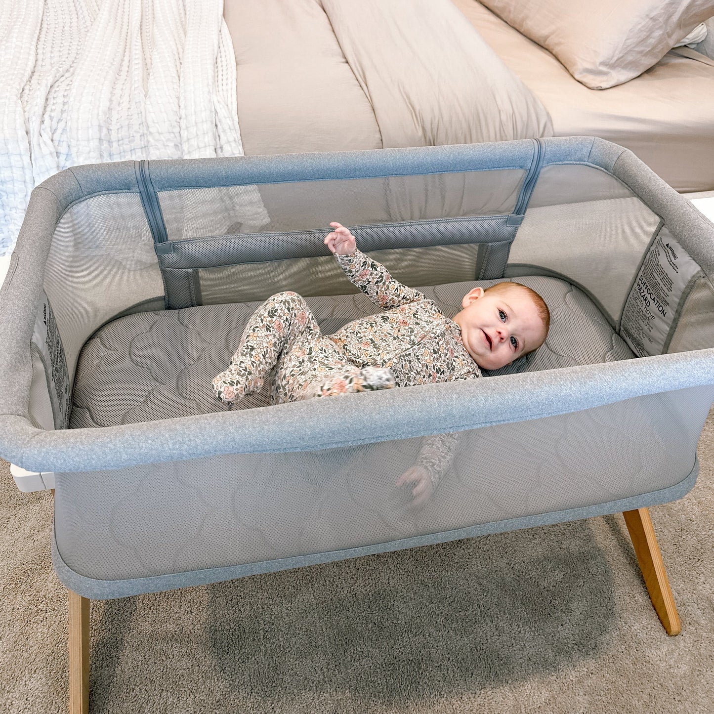 Bassinet & Bedside Sleeper + Original Crib Mattress
