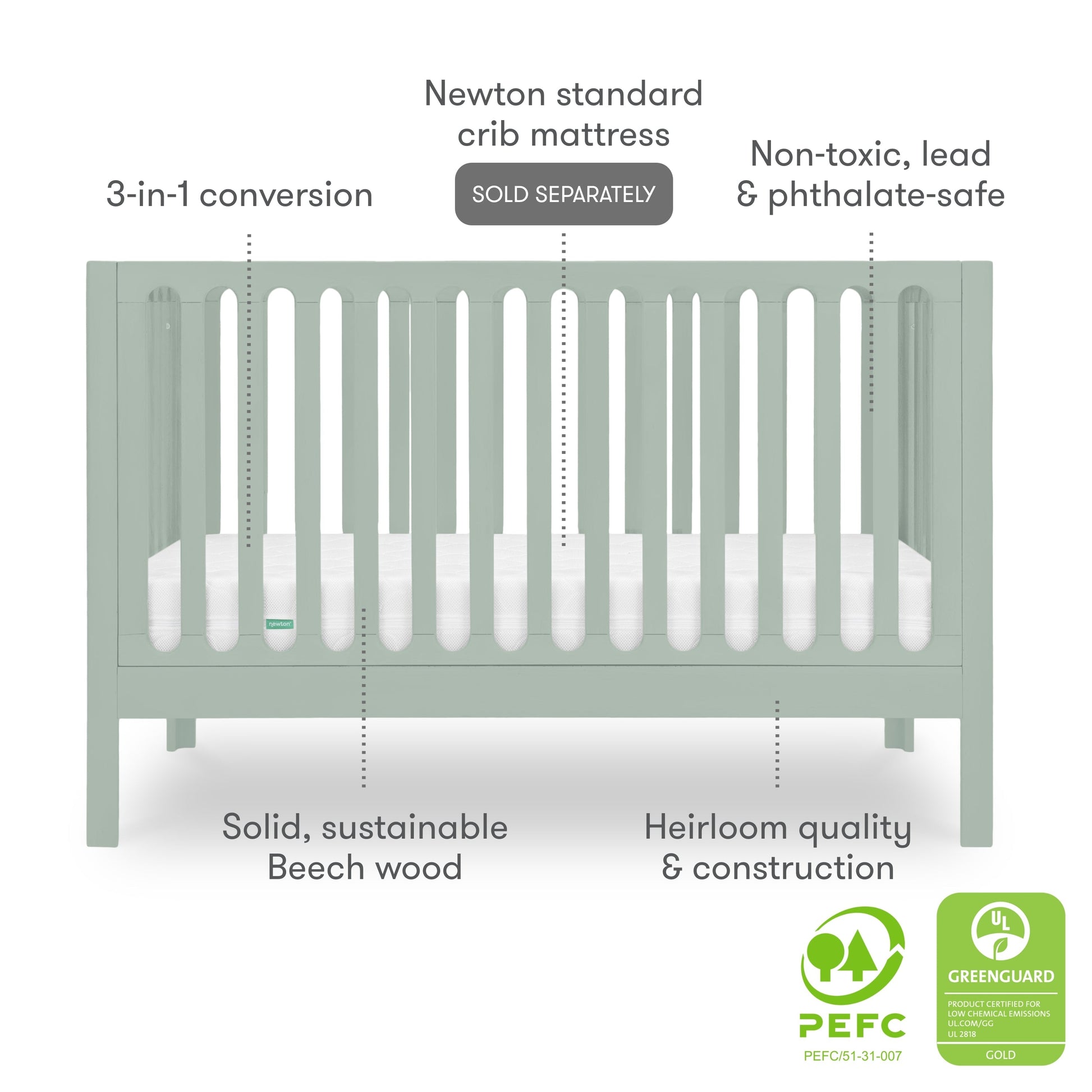 Newton Galileo Convertible Crib