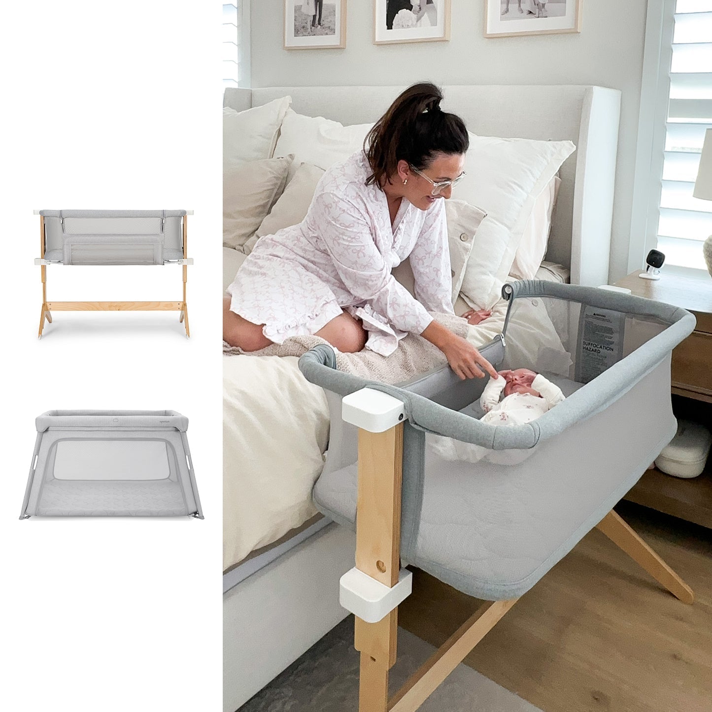Bassinet & Bedside Sleeper + Deluxe Travel Crib