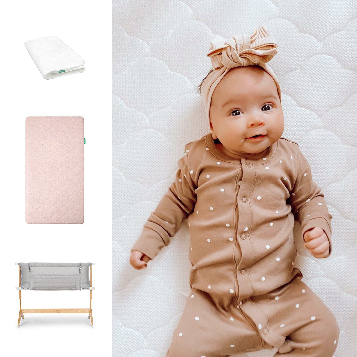 Bedside Sleeper, Original Crib Mattress + Waterproof Pad