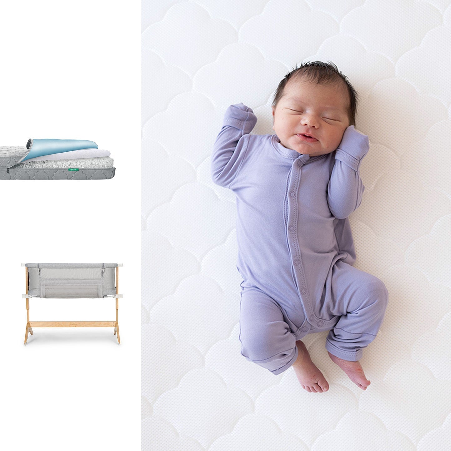 Bassinet & Bedside Sleeper + Waterproof Mattress