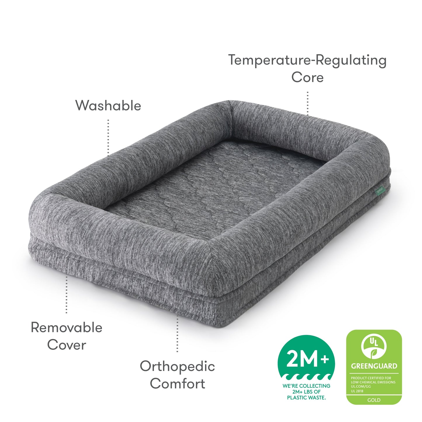Washable & Orthopedic Pet Bed with Extra Cover - Large / X-Large Only