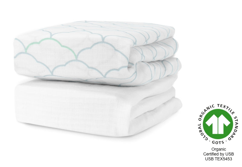 Breathable Organic Fitted Mini Crib Sheets