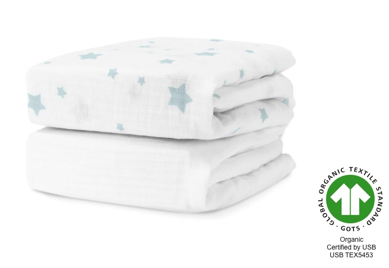 Breathable Organic Fitted Mini Crib Sheets