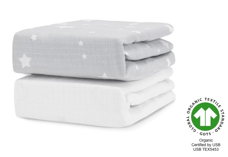 Breathable Organic Fitted Mini Crib Sheets